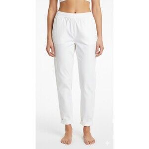 Cozy Earth Bamboo Jogger Sweatpant Women's M White Travel Loungewear Training